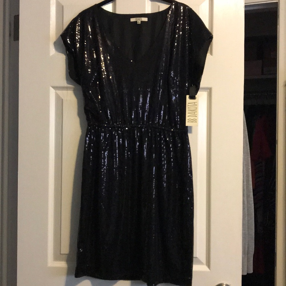 Black sequin dress